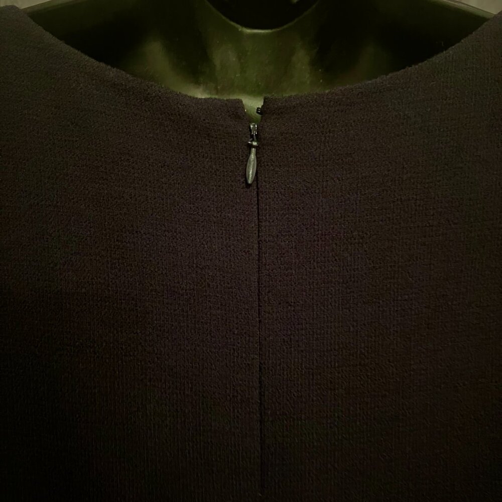 Oscar de la Renta | 3/4 Sleeve Jewel Neck Dress with Belt - Picture 8 of 16